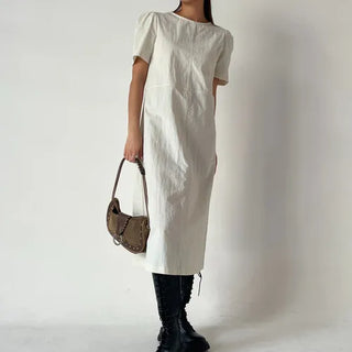 Anorak rustling long nylon dress