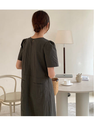 Anorak rustling long nylon dress