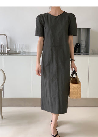 Anorak rustling long nylon dress