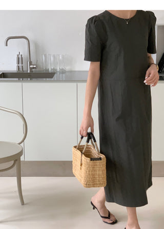 Anorak rustling long nylon dress