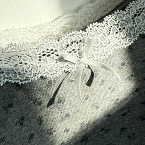 Flower Lace Bra Flower Inner Strap Sleeveless