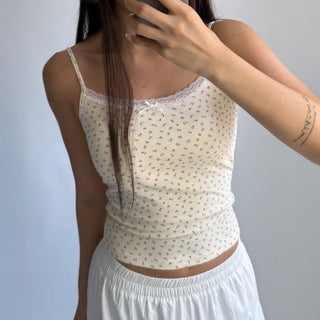 Flower Lace Bra Flower Inner Strap Sleeveless