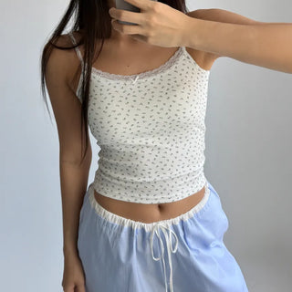 Flower Lace Bra Flower Inner Strap Sleeveless