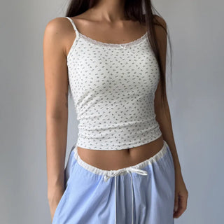 Flower Lace Bra Flower Inner Strap Sleeveless