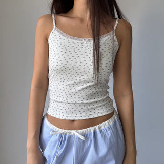 Flower Lace Bra Flower Inner Strap Sleeveless