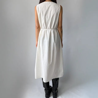 Sleeveless Crinkly Summer Long Dress for Wedding Guests