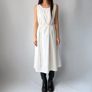 Sleeveless Crinkly Summer Long Dress for Wedding Guests
