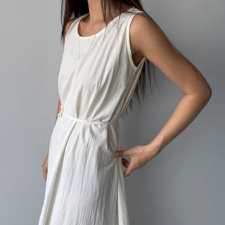 Sleeveless Crinkly Summer Long Dress for Wedding Guests