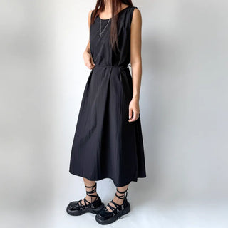 Sleeveless Crinkly Summer Long Dress for Wedding Guests