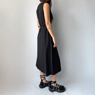 Sleeveless Crinkly Summer Long Dress for Wedding Guests