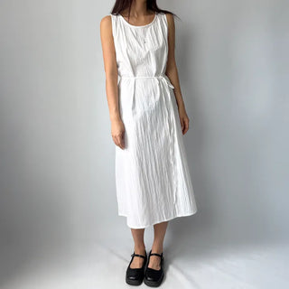 Sleeveless Crinkly Summer Long Dress for Wedding Guests