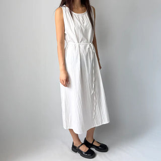 Sleeveless Crinkly Summer Long Dress for Wedding Guests
