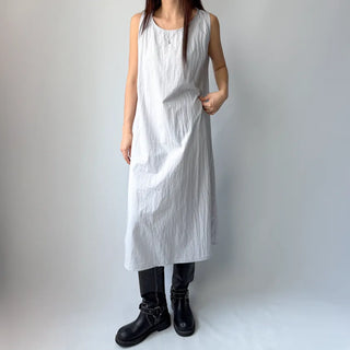 Sleeveless Crinkly Summer Long Dress for Wedding Guests