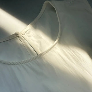 Elastic Waist Sleeveless Flare A-Line Crinkly Guest Anorak Dress