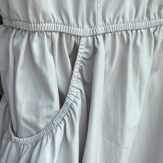 Elastic Waist Sleeveless Flare A-Line Crinkly Guest Anorak Dress