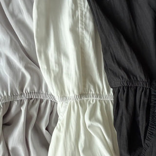 Elastic Waist Sleeveless Flare A-Line Crinkly Guest Anorak Dress