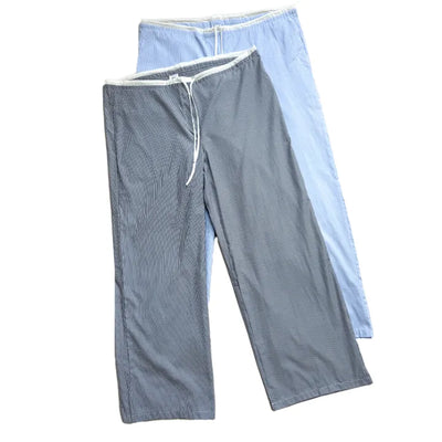 Striped Color Block Wide Maternity Pajama Summer Pants