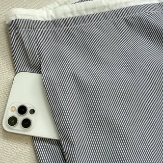 Striped Color Block Wide Maternity Pajama Summer Pants