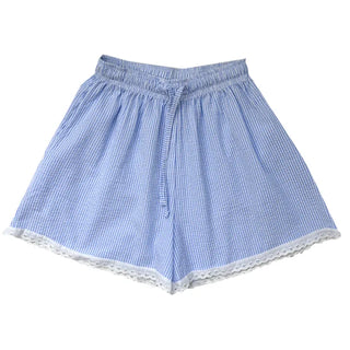 Cool Striped Lace Pajamas Elastic Waist 34 Shorts