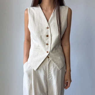 Wide Summer Beige Cooling Pants