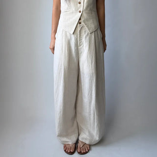 Wide Summer Beige Cooling Pants
