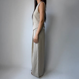 Wide Summer Beige Cooling Pants