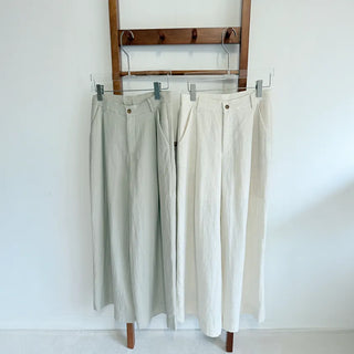 Wide Summer Beige Cooling Pants