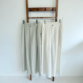 Wide Summer Beige Cooling Pants