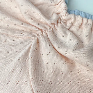 Soft Cotton Punched Shirred Layered Sleeveless Strappy Top Korea