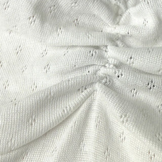 Soft Cotton Punched Shirred Layered Sleeveless Strappy Top Korea