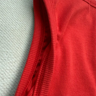 Breast Cover Ribbed Semi-Crop Summer Sleeveless Mango Sleeveless Top Made in Korea