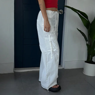 Rustling Wide Cargo Wide Parachute Straight Pants