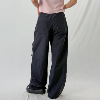 Rustling Wide Cargo Wide Parachute Straight Pants