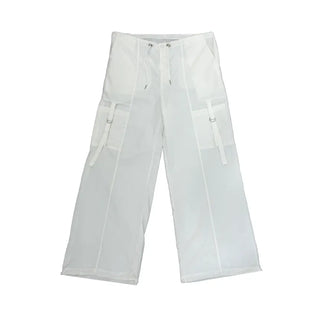 Rustling Wide Cargo Wide Parachute Straight Pants