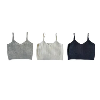 V-Neck Cable Knit Summer Layered Bustier Vest