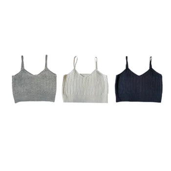 V-Neck Cable Knit Summer Layered Bustier Vest