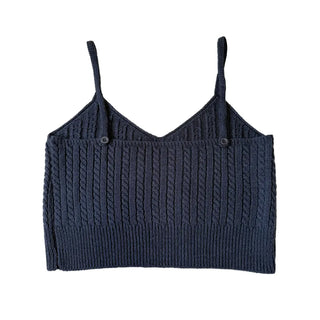 V-Neck Cable Knit Summer Layered Bustier Vest