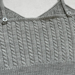 V-Neck Cable Knit Summer Layered Bustier Vest
