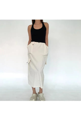 Halterneck ribbed summer sleeveless top