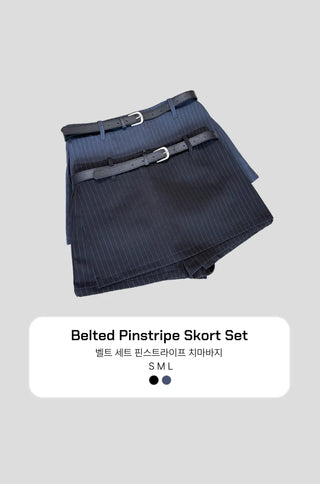 Skort Pinstripe Mini Skirt 3 Sizes
