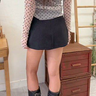 Skort Pinstripe Mini Skirt 3 Sizes
