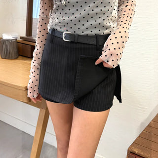 Skort Pinstripe Mini Skirt 3 Sizes