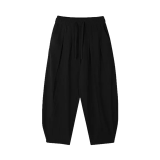 Balloon Pintuck Unisex Wide Jogger Summer Balloon Elastic Pants