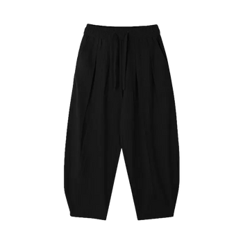 Balloon Pintuck Unisex Wide Jogger Summer Balloon Elastic Pants