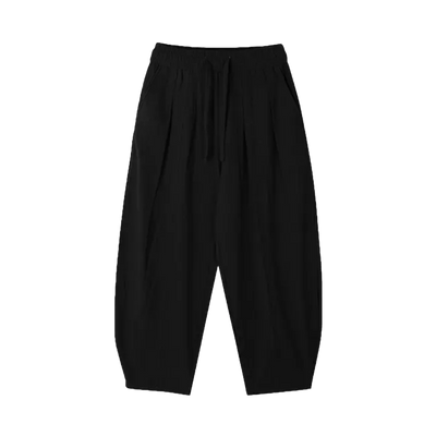 Balloon Pintuck Unisex Wide Jogger Summer Balloon Elastic Pants