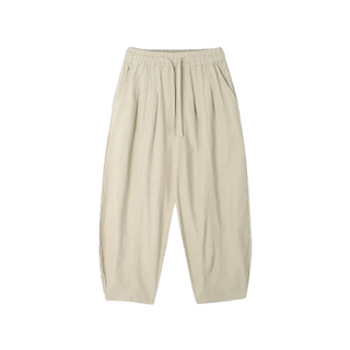 Balloon Pintuck Unisex Wide Jogger Summer Balloon Elastic Pants
