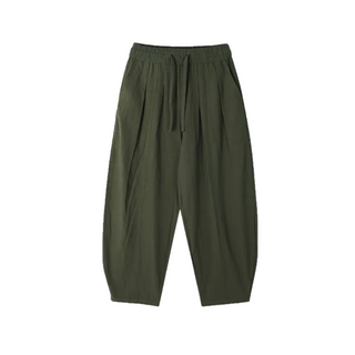 Balloon Pintuck Unisex Wide Jogger Summer Balloon Elastic Pants
