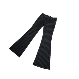 Pinstripe Black Flare Bootcut Summer Korean Transitional Denim
