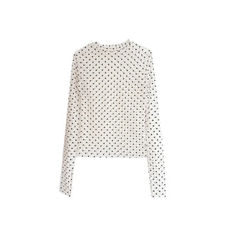 Layered See-through All-Season Dot Domestic Inner Long Sleeve T-shirt