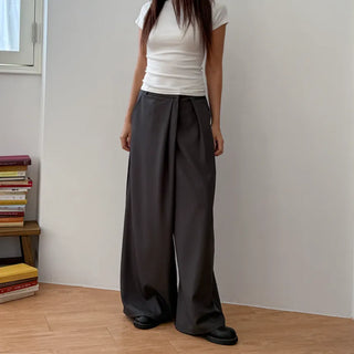 Diagonal Wrap Wide Autumn Slacks Fits Size 77